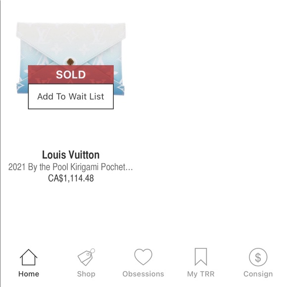 LV Monogram Giant By The Pool Medium Kirigami Pochette Beige Blue Envelope Pouch - Picture 13 of 14